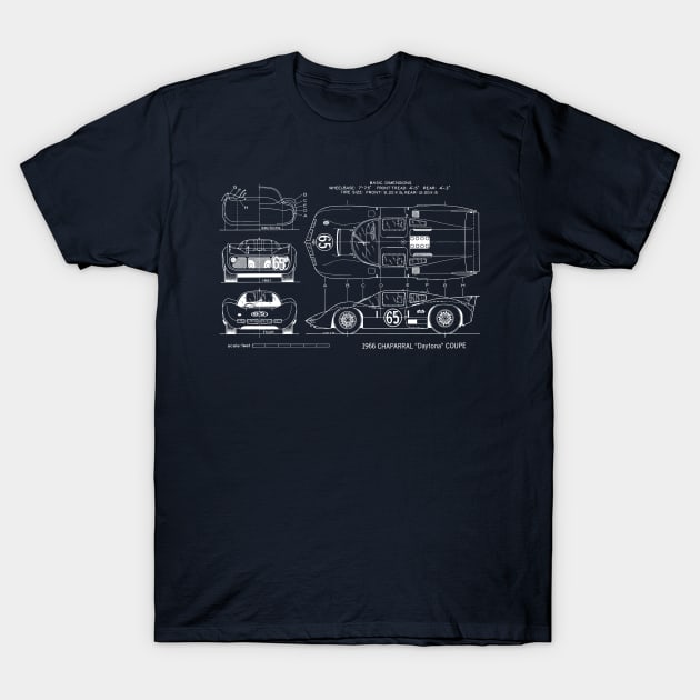 1966 Chaparral Daytona Coupe T-Shirt by FASTER